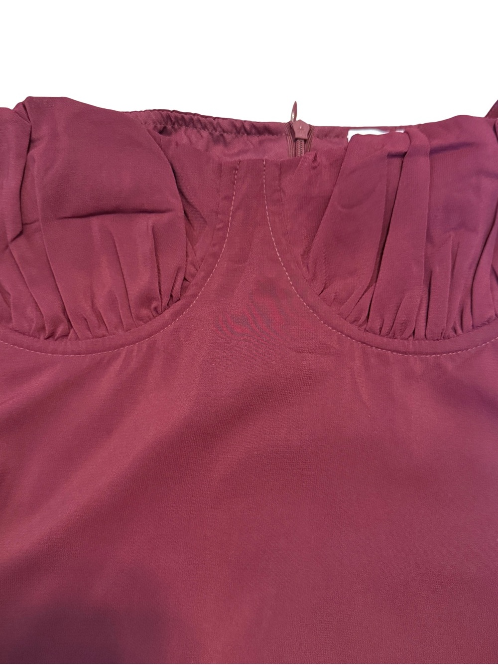 Princess Polly Dyer Burgundy Date Night Y2K Long Sleeve Mini Dress Size 10 - Picture 2 of 8